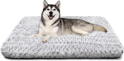 Vista 28 de Cama para perro de tamaño mediano, alfombra lavable de felpa para mascotas Negro