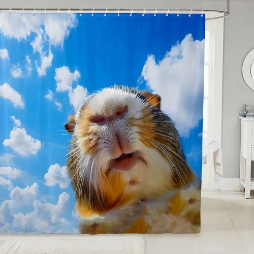 Vista 14 de Feelyou Cortina de ducha con diseño de gato para decoración de baño, bonita cortina de baño para puestos de bañeras, accesorios de baño divertidos