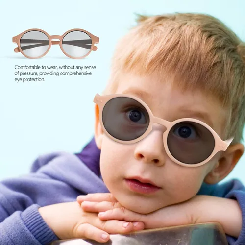 Vista 4 de KESYOO Gafas de sol para bebé, 3 unidades, gafas de sol con correa de 2 a 4 años, Como se muestra