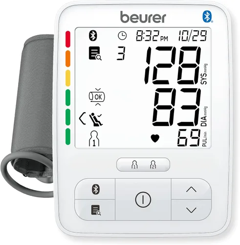 Vista 8 de Beurer Auto 400 - Monitor de presión arterial en la parte superior del brazo, brazalete universal para brazos estándar a grandes, máquina de presión