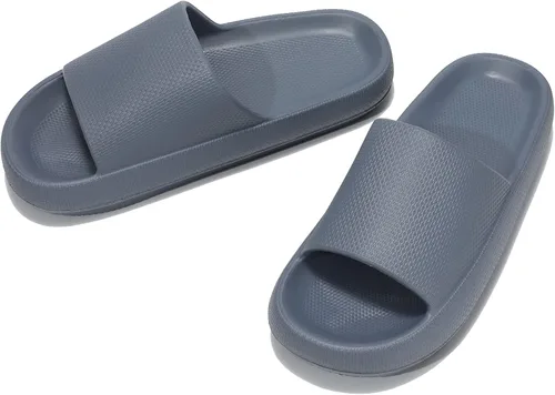 Vista 5 de NIMAZRI Sandalias de nube para mujeres y hombres, pantuflas de almohada cómodas y suaves sandalias acolchadas para ducha con suela gruesa