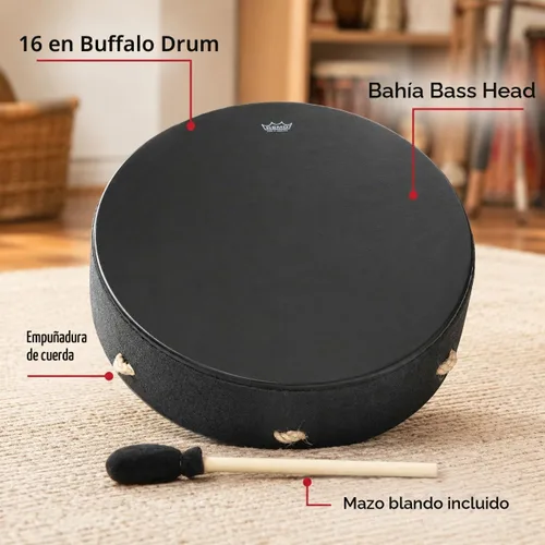 Vista 2 de Tambor Buffalo Remo - Black Earth, 16