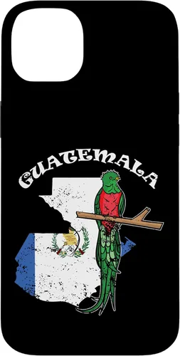 Vista 15 de Funda de recuerdo para iPhone 16 Quetzal de Guatemala con bandera de Guatemala