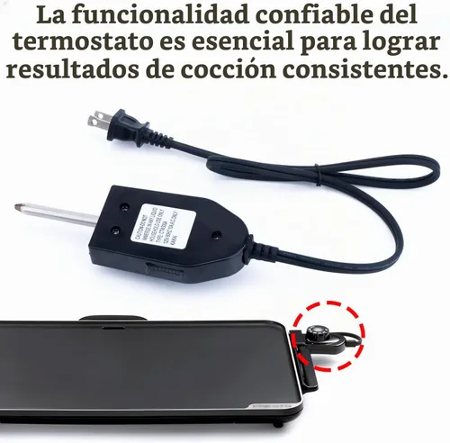 Vista 6 de Reemplazo de cable de sartén eléctrica para Presto 06900 0690001 Cable eléctrico de alimentación de plancha con sonda control de calor