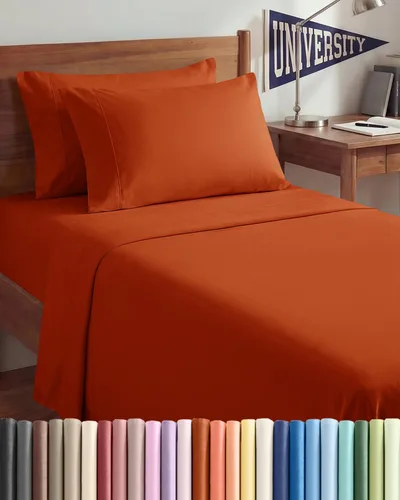 Vista 190 de Juego de sábanas Twin de 4 piezas - Cómodo, transpirable y refrescante - Juego de ropa de cama de lujo de hotel ultrasuave con bolsillos profundos