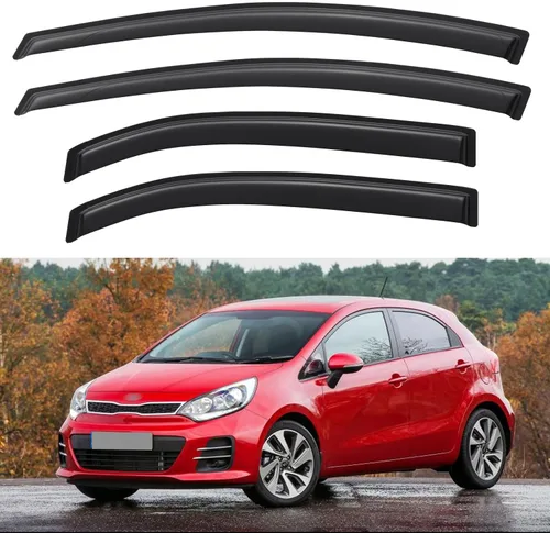 Vista 181 de YQAUTEC - Viseras para ventana, protectores contra la lluvia, compatibles con Subaru WRX 2015-2021, deflectores de viento para ventanas, viseras