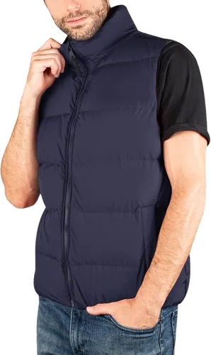 Vista 2 de Chaleco acolchado para hombre, chaqueta de invierno cálida, sin mangas, ligera, resistente al agua, talla M a 3XL