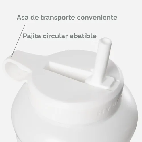 Vista 3 de HydroJug Botella de agua de medio galón de 73 onzas, jarra recargable y reutilizable con asa de transporte, garantía a prueba de fugas, ideal