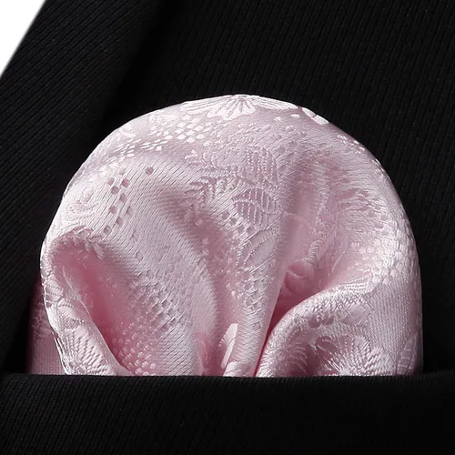 Vista 34 de Corbatas florales tejidas clásicas para hombre, corbata cuadrada de bolsillo, corbatas formales para hombres, boda con pañuelo