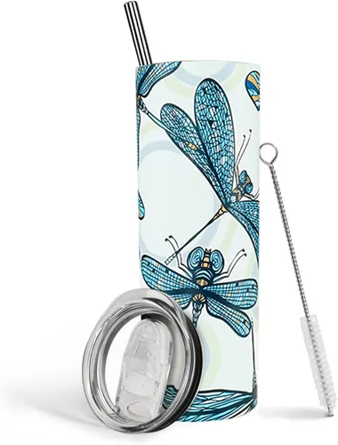 Vista 12 de Regalos de mariposa para mujer, decoración de mariposas, el mejor regalo de cumpleaños, 20 onzas con tapa y pajita, taza de viaje de acero