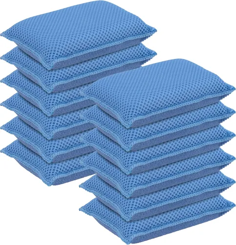 Vista 14 de Esponjas de microfibra para platos, esponjas de cocina, esponja antiarañazos, esponjas de limpieza para el hogar, suministros de limpieza multiusos