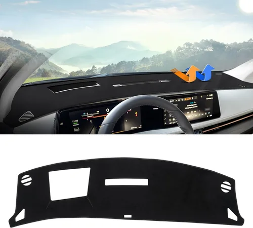 Vista 13 de Autorder Alfombrilla de Salpicadero para Rivian R1T 2022-2025 2026 Accesorios Cubierta de Salpicadero Manta de Salpicadero Franela Protección contra
