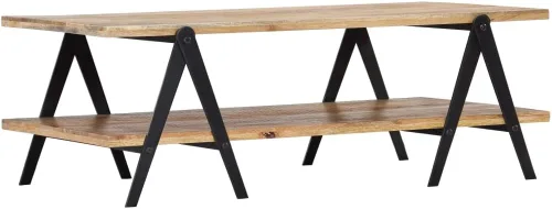 Vista 3 de Coffee Table 45.3x23.6 x15.7 Solid Mango Wood Modern for Living Room Small Outdoor Coffee Table Mesa De Centro para Sala for Park Dining Room