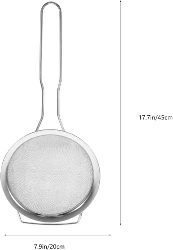Vista 2 de GLEAVI Colador de leche de soja de malla fina tamiz de cocina para filtro de aceite de sopa, diseño de mano para uso en restaurantes caseros