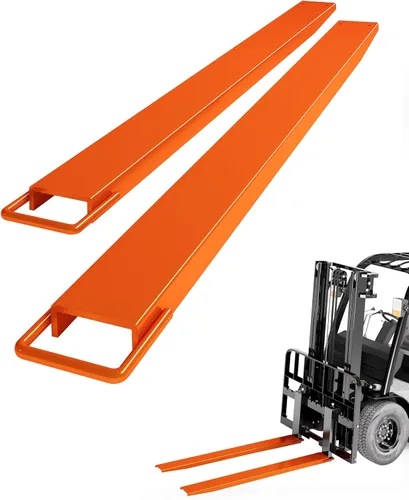 Vista 9 de Extensiones de horquilla de 84 pulgadas de longitud para carretillas elevadoras, extensiones de carretilla elevadora de acero resistente, 1 par