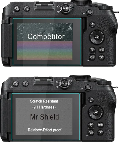 Vista 4 de Mr.Shield [Paquete de 3] Protector de pantalla para cámara Nikon Z30 [vidrio templado] [vidrio japonés con dureza 9H] Protector de pantalla