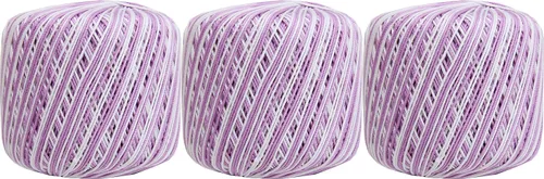 Vista 10 de ThreadArt - Hilo de ganchillo 100% algodón, talla 3, color azul mezclilla jaspeado, 49 Soft pure cotton crochet thread for lace, doilies