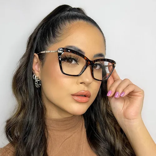 Vista 59 de Zeelool Gafas de bloqueo de luz azul ojo de gato de cristal para mujer Juliet VFP0270