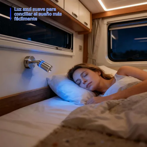 Vista 9 de THALASSA Lámpara de lectura LED interior de RV de 12V con puerto USB de 5V - Interruptor táctil integrado, brillo regulable, montaje en superficie