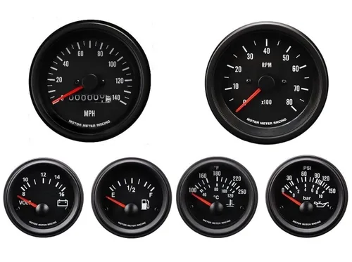 Vista 26 de MOTOR METER RACING - Juego de medidores para motores clásicos (juego de 6 medidores)