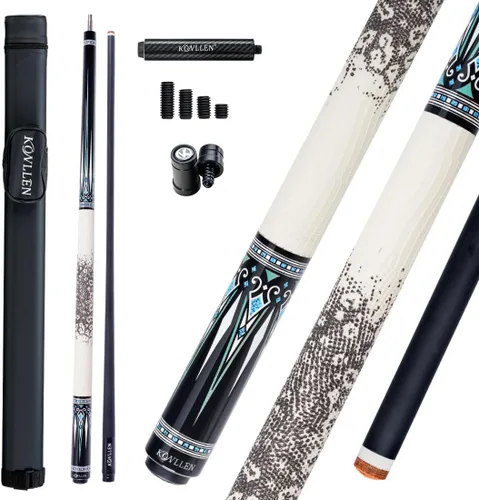Vista 15 de KONLLEN 1.0 and 2.0 Carbon Pool Cue Series 1.0 Blue Smooth Grip