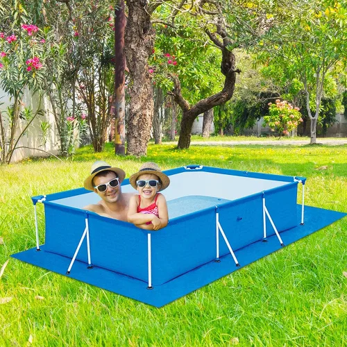 Vista 5 de Paño rectangular de suelo para piscinas sobre el suelo, plegable, impermeable, protector de suelo para piscinas/piscinas inflables para niños, 116 x