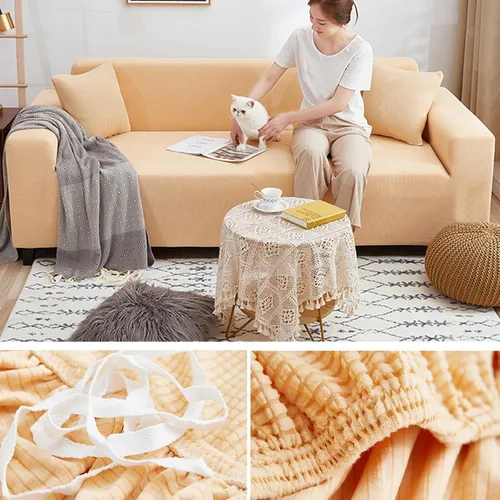 Vista 5 de Funda elástica para sofá, funda para sillón, funda completa, protector universal de muebles para perros, gatos, niños y mascotas