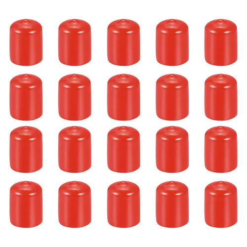 Vista 23 de DMiotech Paquete de 20 protectores de rosca de tornillo negros de identificación de 0.079 pulgadas (0.079 in), tapas de goma para pernos