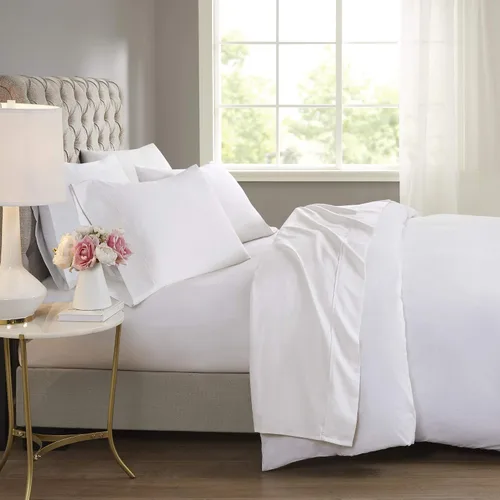 Vista 10 de Beautyrest BR - Juego de sábanas de mezcla de algodón refrescante de 600 hilos con bolsillo profundo de 16 pulgadas, para todas las estaciones, Gris