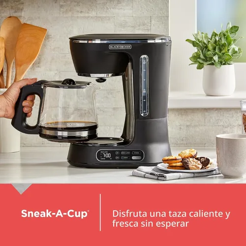 Vista 5 de BLACK+DECKER Split Brew - Cafetera digital de 12 tazas, CM0122, café helado o caliente, programable, toque rápido, mantiene el calor de 4 horas