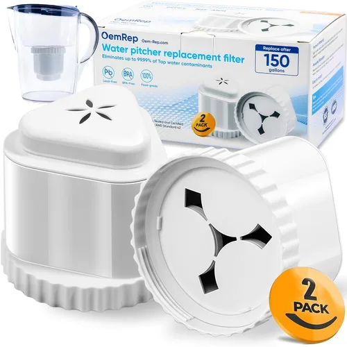 Vista 7 de 1 paquete de filtro de repuesto para jarra de filtro de agua EPIC, jarra de filtro de agua compatible con Aquagear Seychelle, sin BPA. Elimina