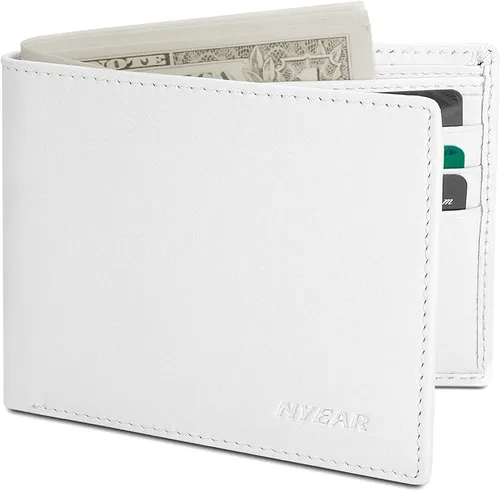 Vista 2 de NYEAR Cartera Hombre, Blanco, Cartera delgada