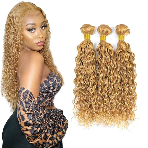 Vista 280 de 300g 1B27 Human Hair Bundles Honey Blonde Bundles Human Hair 10A Brazilian Virgin Remy Hair Extensions 8 10 12 Inch