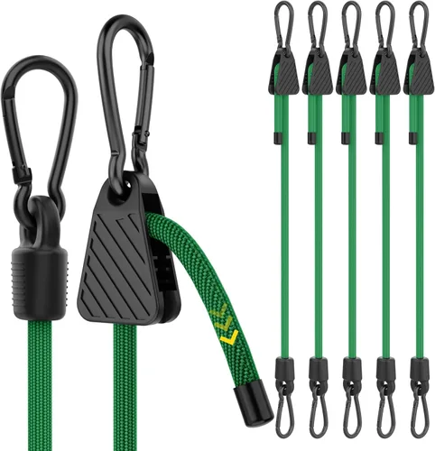 Vista 10 de Rugtol Cuerdas Elásticas con Ganchos, Actualización Surtido de 12 Piezas de Servicio Pesado para Exteriores con Cuerdas Elásticas Ajustables de 48