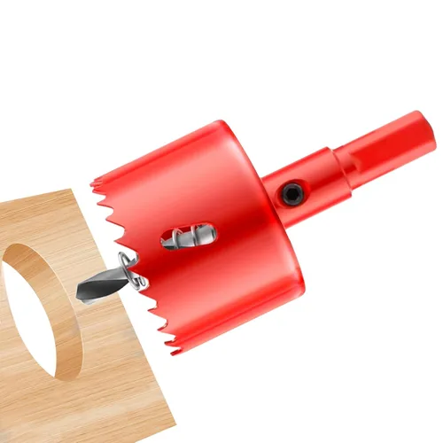 Vista 13 de Taladro de sierra de agujero de 1"/25 mm HSS bimetálica para madera, plástico y aluminio, herramienta de taladro eléctrico para perforar tablas