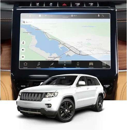 Vista 23 de Ruiya Protector de pantalla para Chevy Colorado/(2015 ~ 2022) GMC Canyon (2015 ~ 2020) GMC Yukon y Chevy Suburban/Tahoe de 8 pulgadas, vidrio