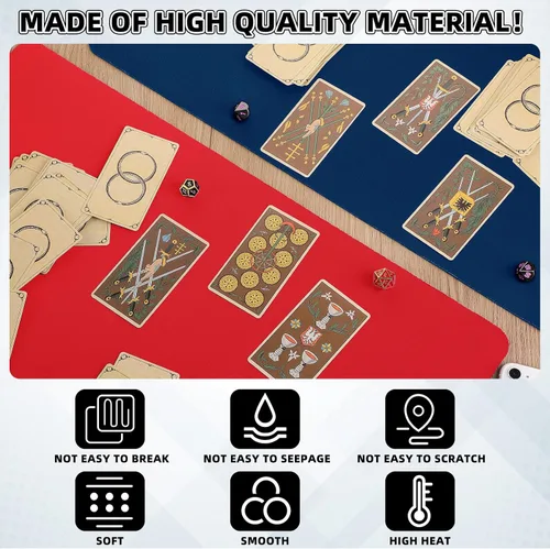 Vista 3 de Yexiya 4 piezas de tapetes para juegos de cartas de 14 x 24 pulgadas, tapetes de sublimación en blanco, tapetes para cartas lisas