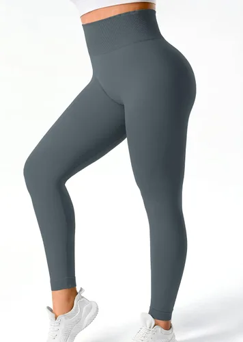 Vista 2 de YEOREO - Leggings de entrenamiento para mujer, sin costuras, cintura alta, pantalones de yoga adelgazantes