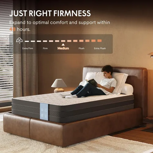 Vista 8 de FLEXISPOT Base de cama ajustable individual XL y colchón de espuma viscoelástica de gel de 10 pulgadas