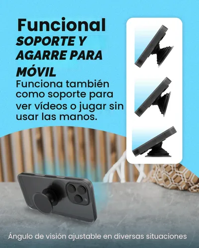 Vista 5 de Soporte plegable extensible estilo océano para teléfono celular, tableta, accesorio de teléfono celular (turquesa)