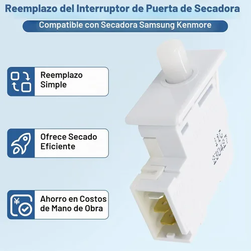 Vista 6 de DC64-00828B Interruptor de puerta de secadora apto para secador Samsung PS4210964