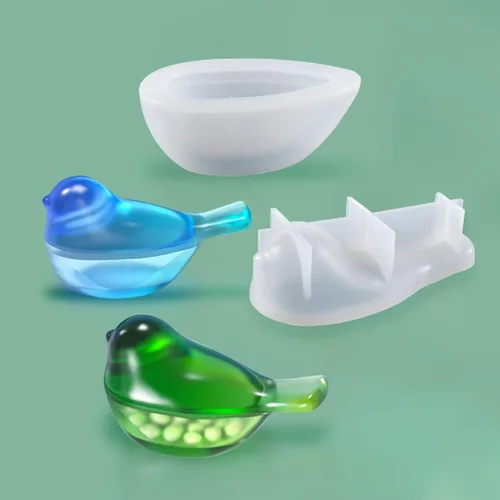 Vista 7 de Caja de almacenamiento para pájaros, molde de resina 3D, moldes de silicona para animales, tarro de joyería, molde de fundición epoxi con tapa