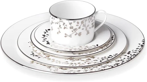 Vista 2 de Kate Spade New York Gardner Street Platinum - Juego de 5 piezas, 4.25 libras, color blanco