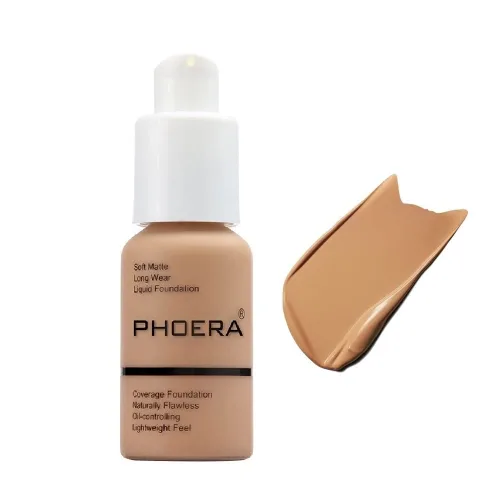 Vista 6 de PHOERA - Base de maquillaje líquida mate suave y impecable para mujeres. (porcelana #101)