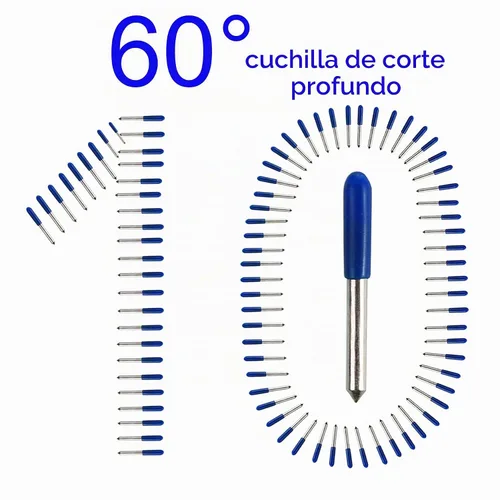 Vista 4 de 80 cuchillas de repuesto para máquinas de corte Cricut Explore Air2/Air 3/Maker/Maker 3/Expression -10 cuchillas de punta fina de 30°, 60 hojas
