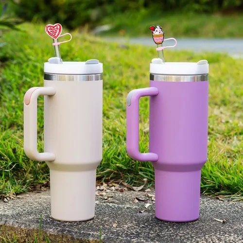 Vista 6 de 6 fundas de popote para el día de San Valentín para copa Stanley, tapa de popote de 0.4 pulgadas/0.394 in de diámetro, compatible con vasos Stanley
