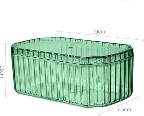 Vista 4 de MagiDeal Joyero transparente para mujer, caja de joyería de lujo, organizador de joyas para dormitorio, fiesta, aniversario, decoración del hogar