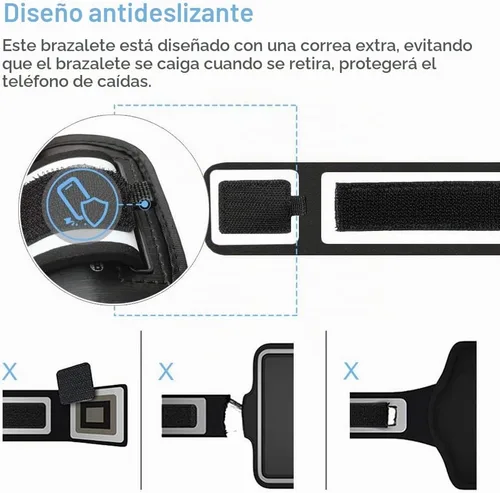 Vista 4 de Brazalete de running para iPhone 17 16 15 14 13 12 Pro (negro)