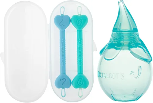 Vista 10 de Aspirador nasal Dr. Talbot's para bebés - silicona - con estuche de almacenamiento - Elefante azul