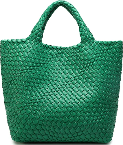 Vista 17 de Bolso tejido para mujer, bolso tote de cuero vegano grande para verano, playa, viaje, bolso de mano y cartera retro hecho a mano, bolso de hombro